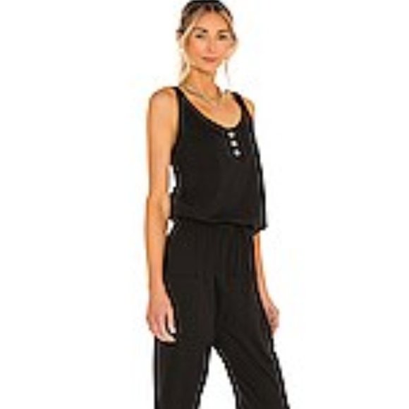 Eberjey Brie Cargo 100% Peruvian cotton jumpsuit - Picture 1 of 9